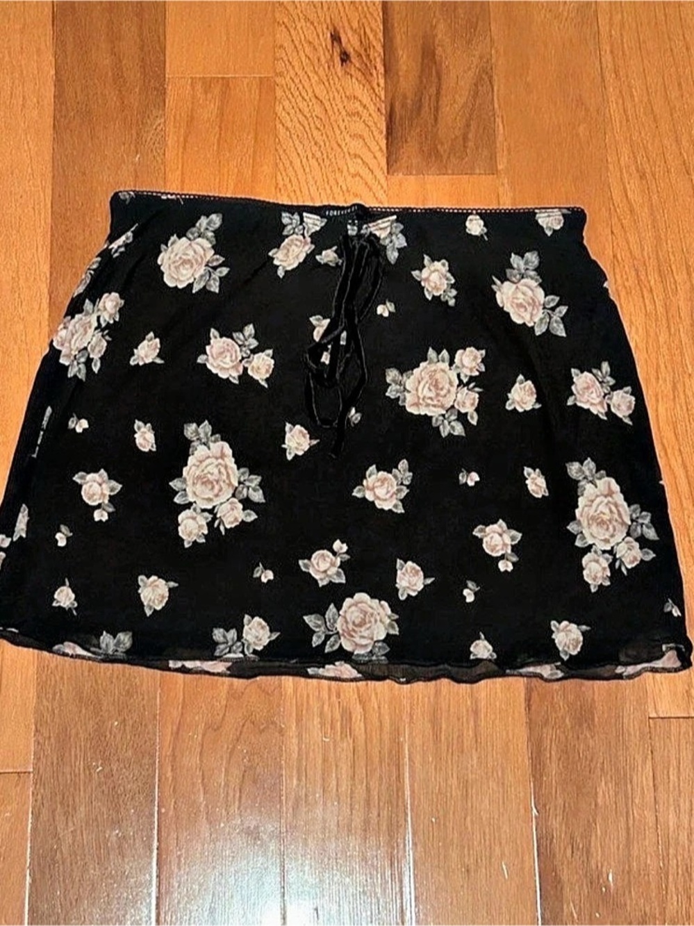 Forever 21 Floral Mesh Micro Skirt Size XS